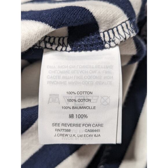 J. Crew Colorblock Mini Shift Dress Women L Navy Striped Nautical Thick Fabric - Picture 13 of 14